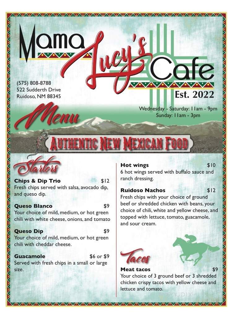 Mama Lucy's Cafe - Ruidoso, NM menu_pic