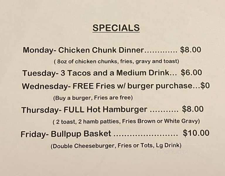 Big G's - Caney, KS menu_pic