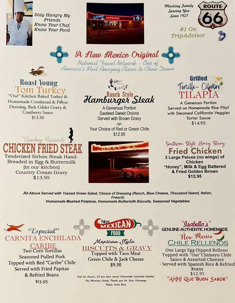 Comet II Drive In & Restaurant - Santa Rosa, NM menu_pic