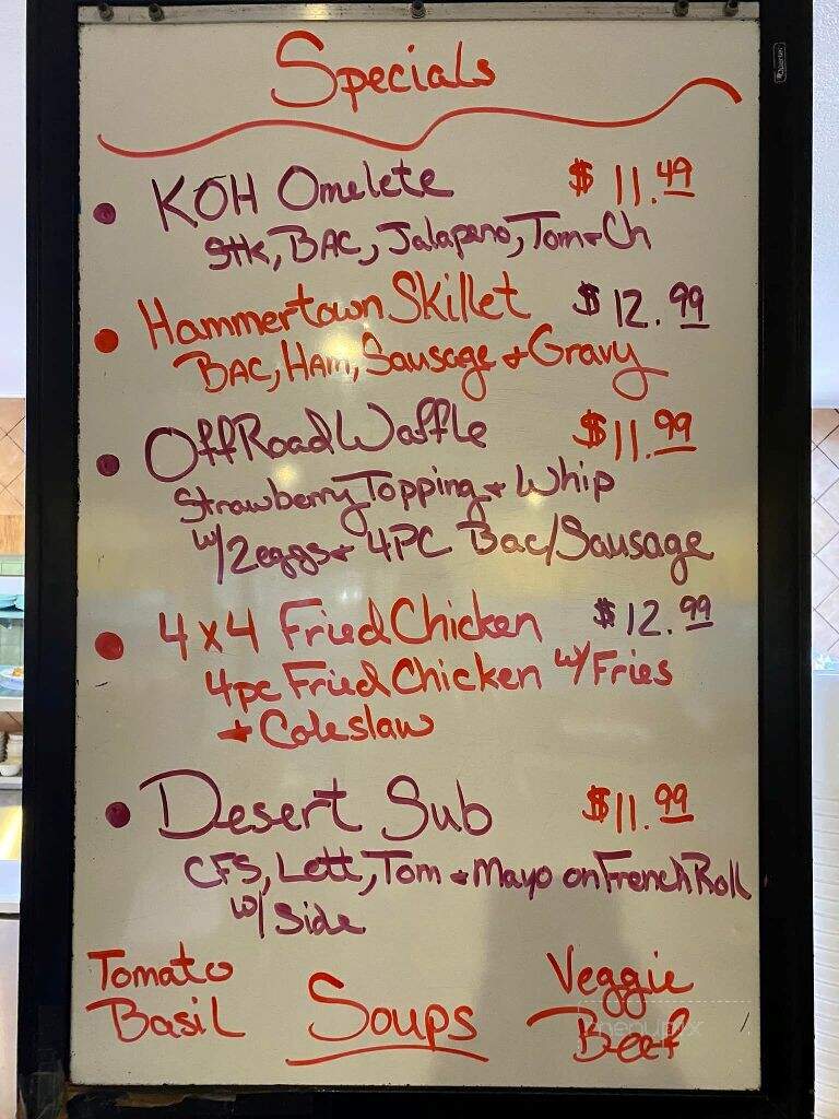 T N T's Cafe - Hesperia, CA menu_pic