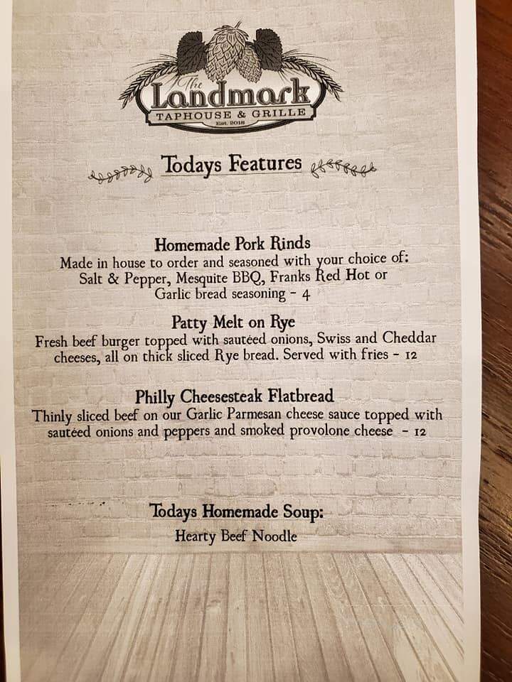 The Landmark TapHouse & Grille - Three Rivers, MI menu_pic