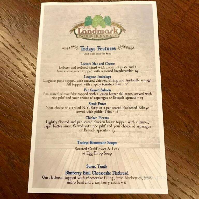The Landmark TapHouse & Grille - Three Rivers, MI menu_pic