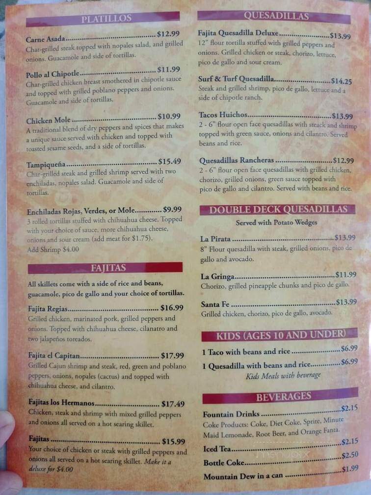 Tampico's Mexican Grill - Mishawaka, IN menu_pic