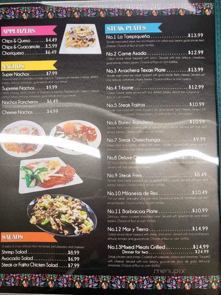 Tampico's Mexican Grill - Mishawaka, IN menu_pic