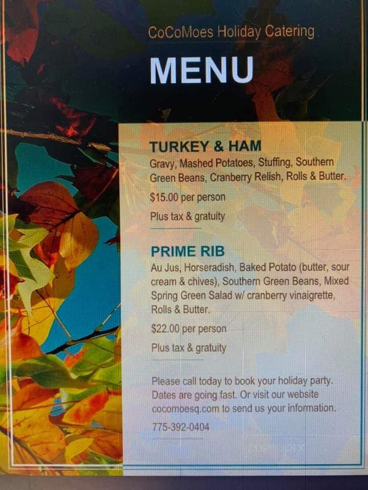 Cocos On Main - Gardnerville, NV menu_pic