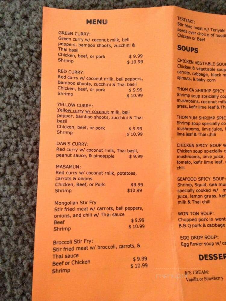 Asian Garden - Sidney, MT menu_pic