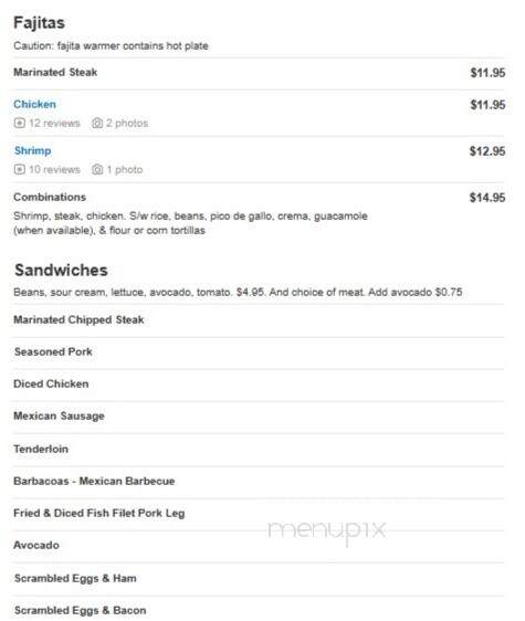 Pardos Grand Buffet Mexicano - Kansas City, MO menu_pic
