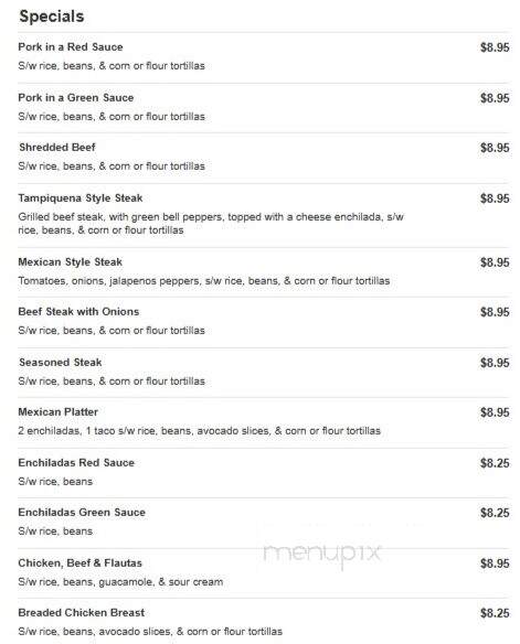 Pardos Grand Buffet Mexicano - Kansas City, MO menu_pic
