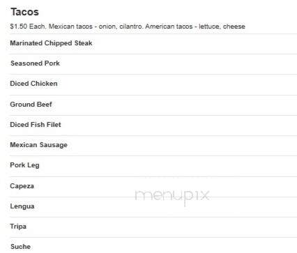 Pardos Grand Buffet Mexicano - Kansas City, MO menu_pic
