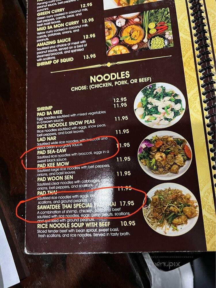 Sawatdee Thai Restaurant - Pinellas Park, FL menu_pic