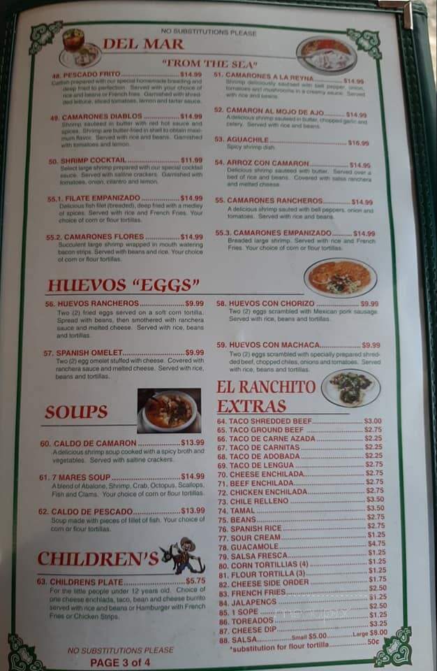 El Ranchito - South Sioux City, NE menu_pic
