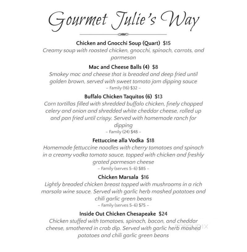 Gourmet Julie's Way - Lancaster, PA