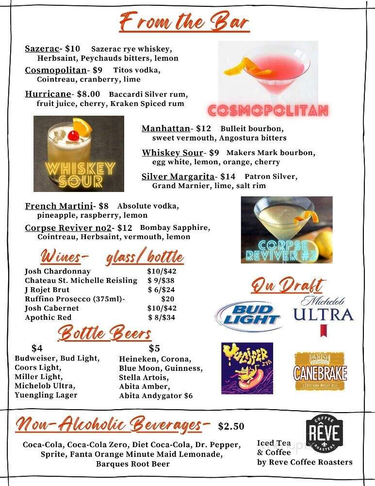 Lee's Cajun Cuisine - Opelousas, LA menu_pic