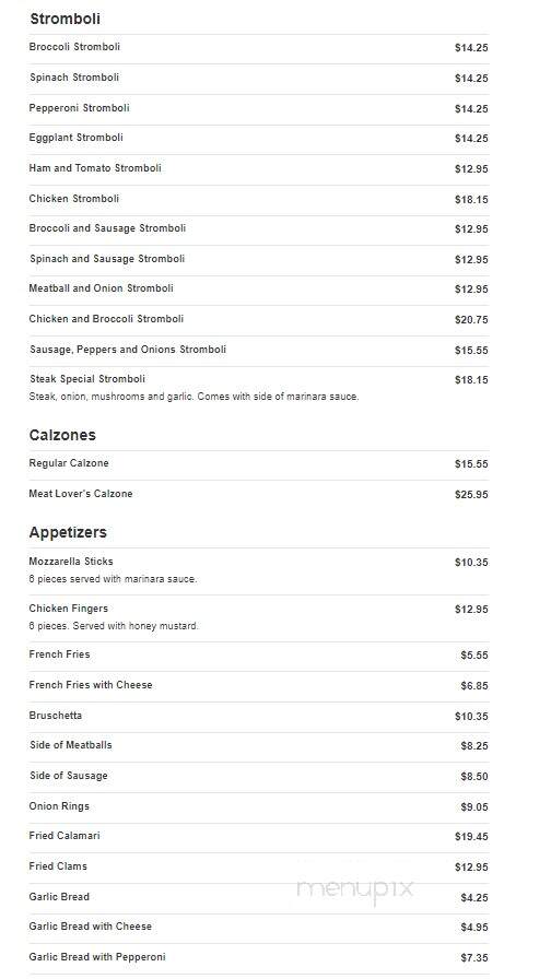 Ronnie Apizza - West Haven, CT menu_pic
