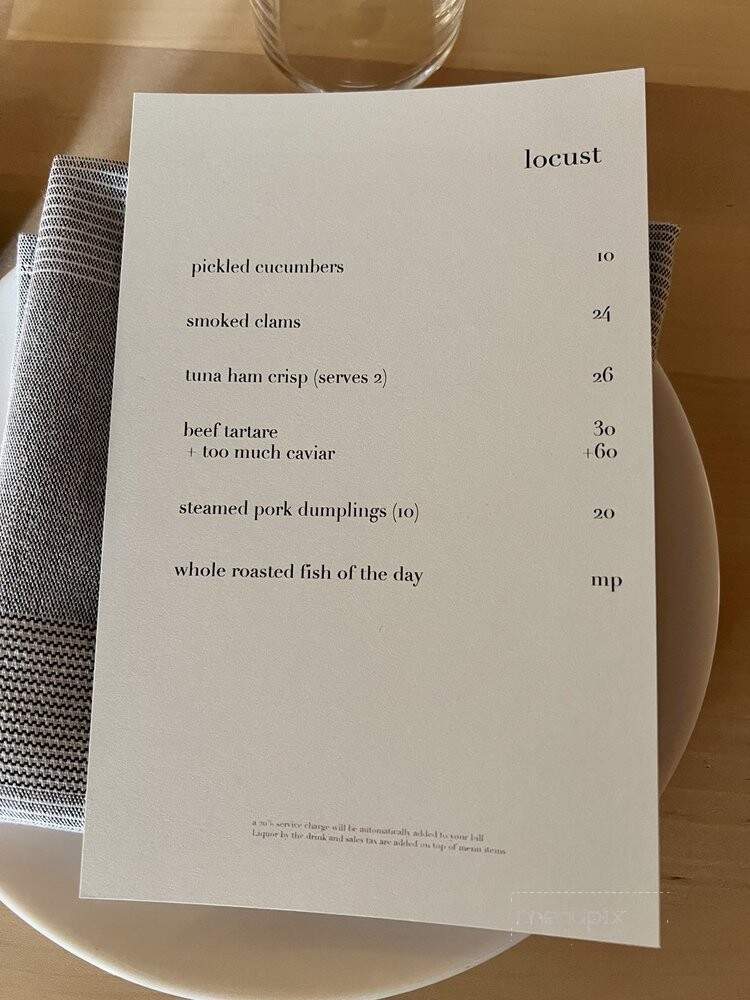 Locust - Nashville, TN menu_pic
