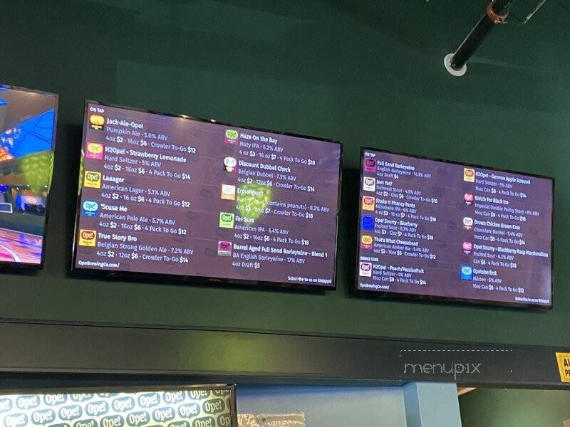 Ope Brewing - Milwaukee, WI menu_pic