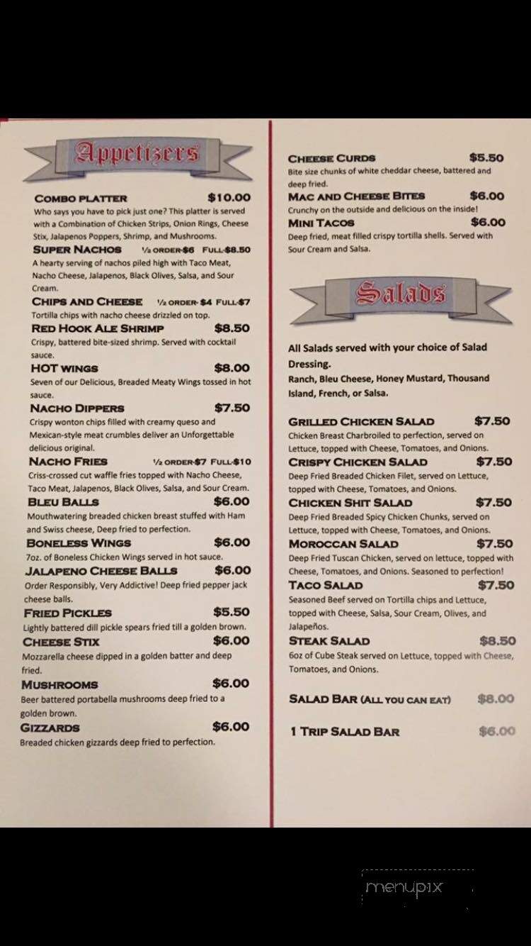 Corner Bar - Baker, MT menu_pic