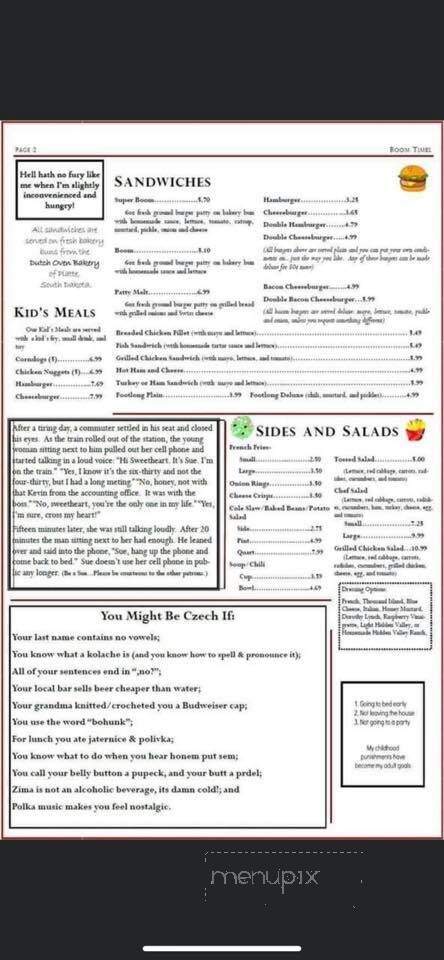 Boom's Drive-In - Wagner, SD menu_pic