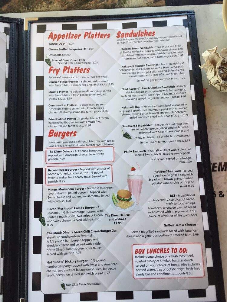 Moab Diner - Moab, UT menu_pic