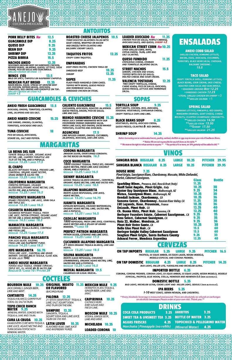 Anejo Cocina Nocatee - Nocatee, FL menu_pic