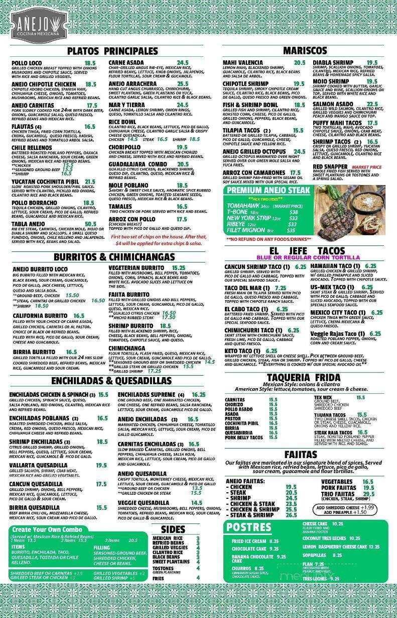 Anejo Cocina Nocatee - Nocatee, FL menu_pic
