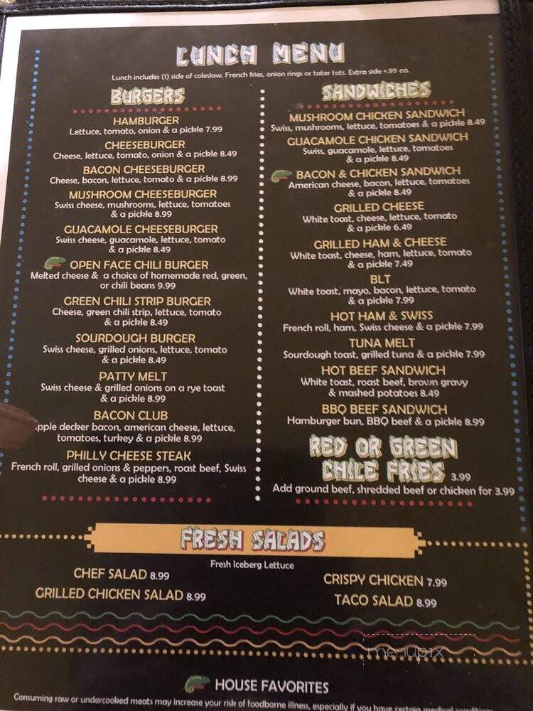 Cameleon - Holbrook, AZ menu_pic