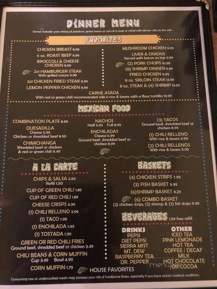 Cameleon - Holbrook, AZ menu_pic