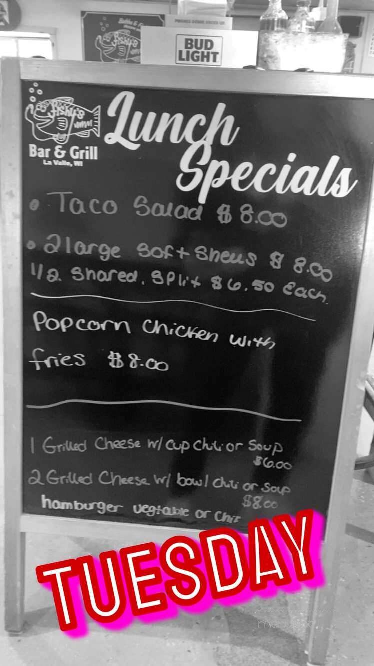 Fishy's Bar & Grill - La Valle, WI menu_pic