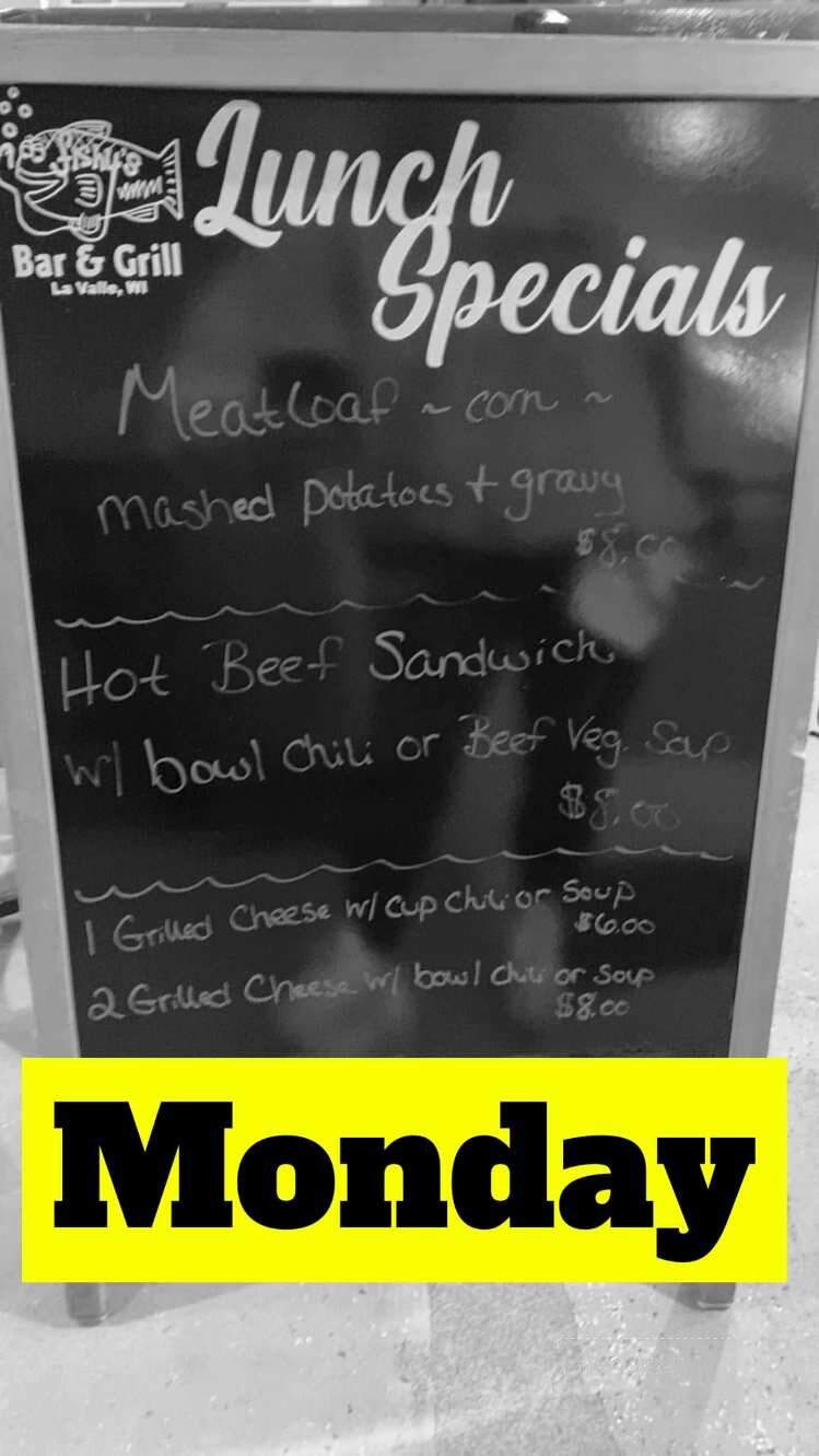 Fishy's Bar & Grill - La Valle, WI menu_pic