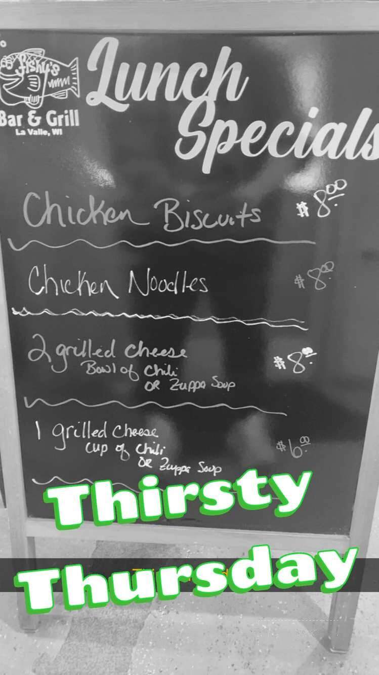 Fishy's Bar & Grill - La Valle, WI menu_pic