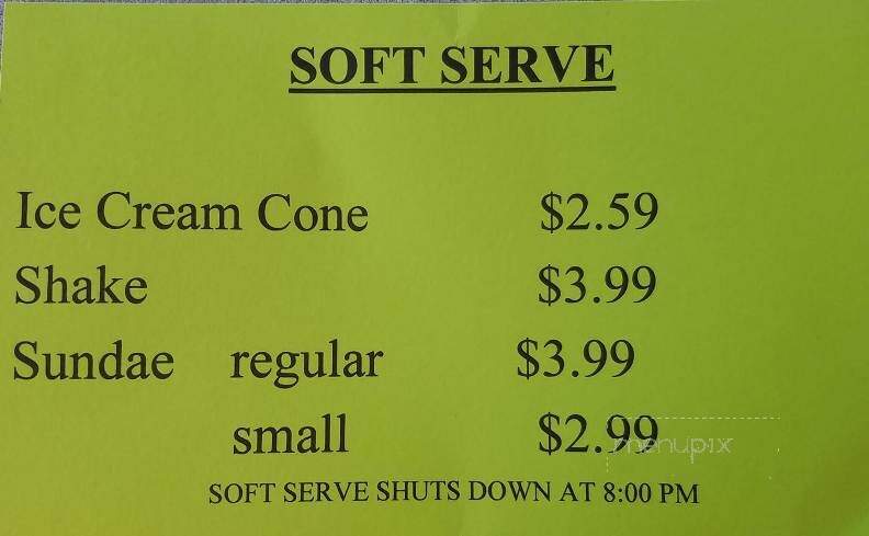 Hi-16 Drive In Restaurant - Newcastle, WY menu_pic