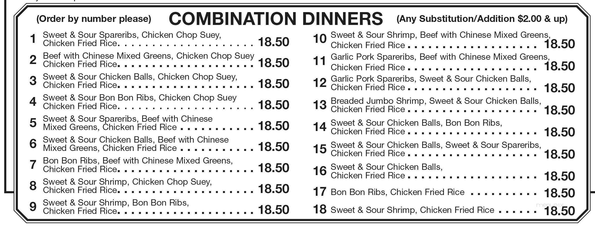 Mandarin Chinese Restaurant - Thunder Bay, ON menu_pic