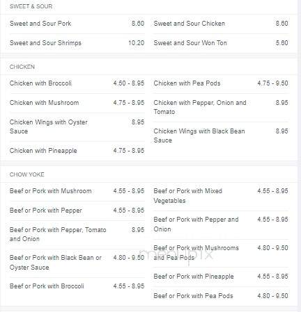 Waikiki House - Whitman, MA menu_pic