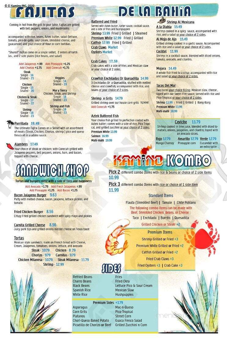 El Kamino Bay - Spanish Fort, AL menu_pic