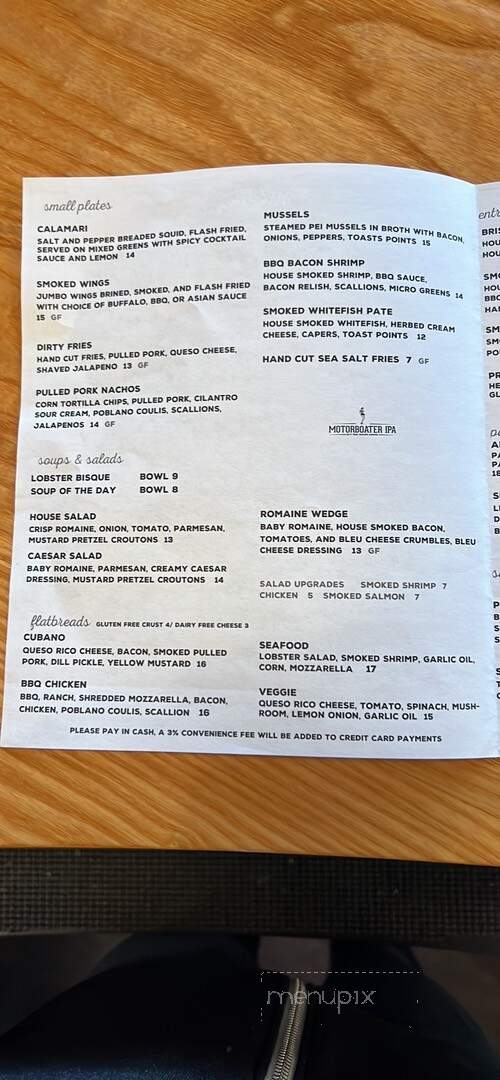 Old Town Grill and Tap - Frankfort, MI menu_pic