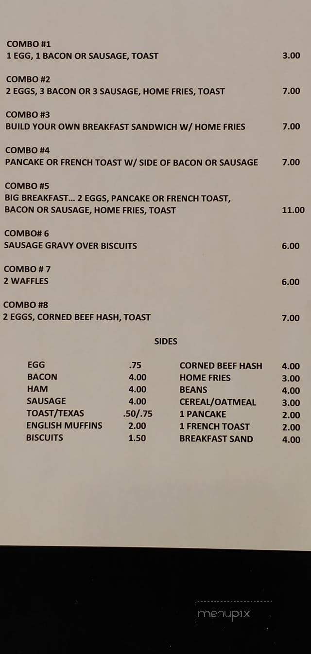 Sawmill Bar And Grill - Millinocket, ME menu_pic