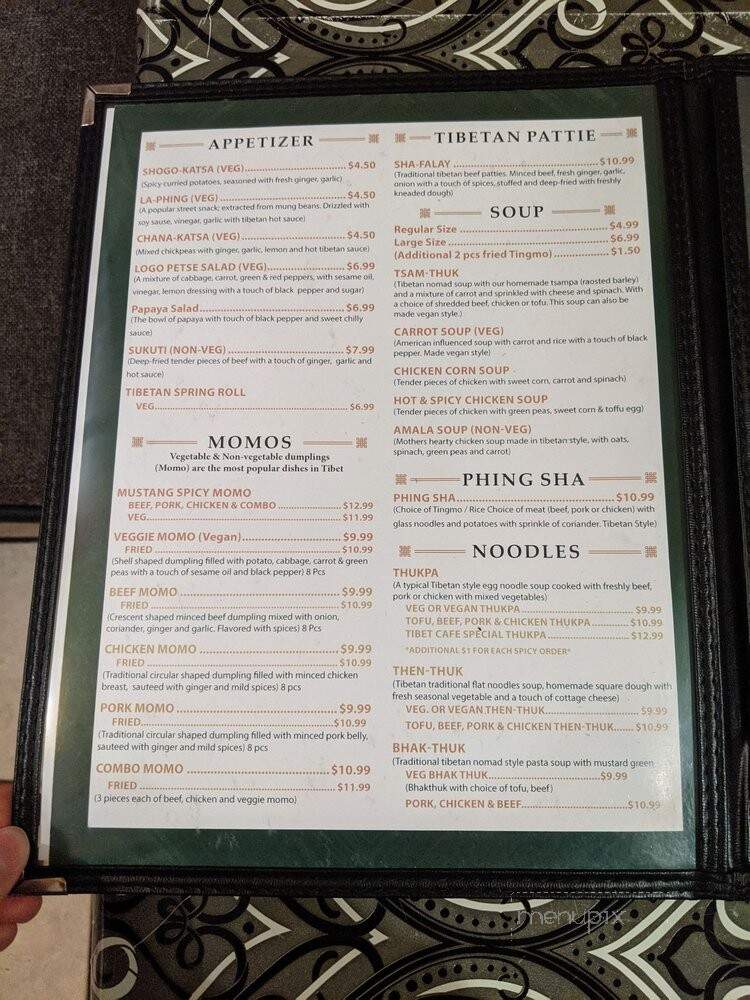 Top Cafe Tibet - Brooklyn, NY menu_pic
