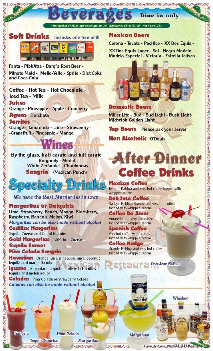 Don Jose Mexican Restaurant - Estherville, IA menu_pic