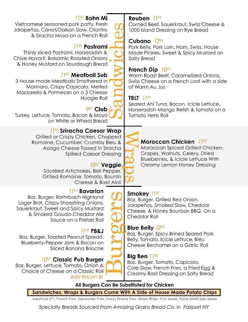 Greystone Stoney's Pub - Walworth, NY menu_pic