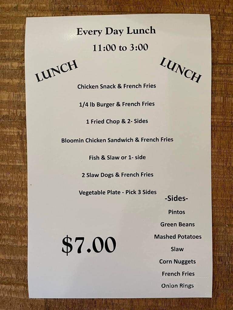 Wooten's Dogtown Grill - Fort Payne, AL menu_pic