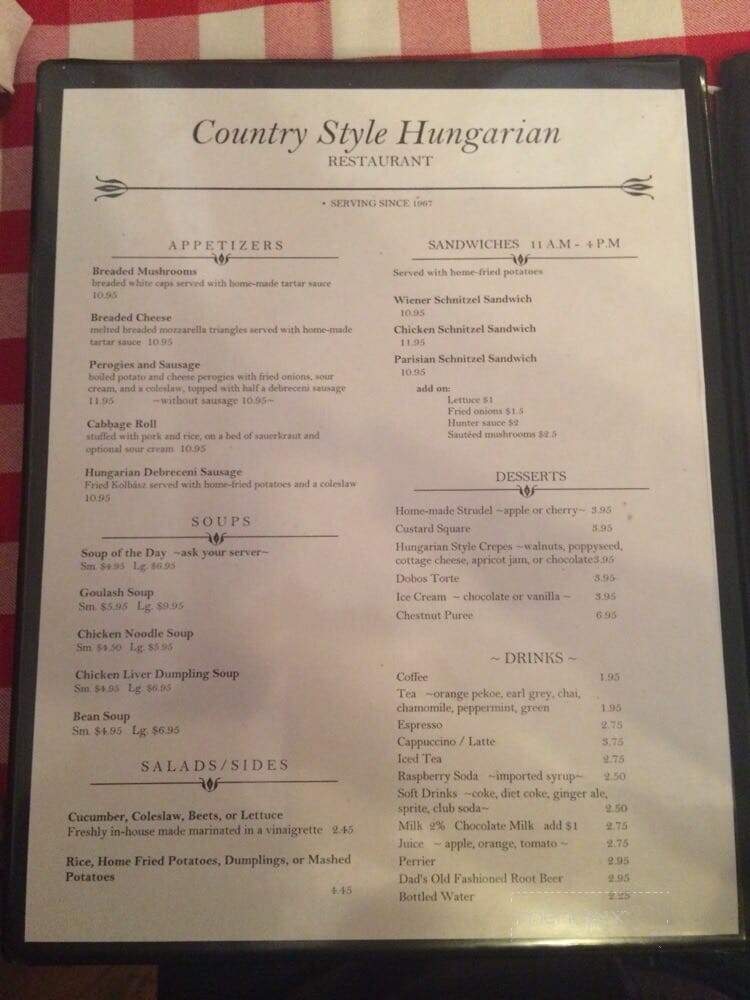 Country Style Hungarian Restaurant - Toronto, ON