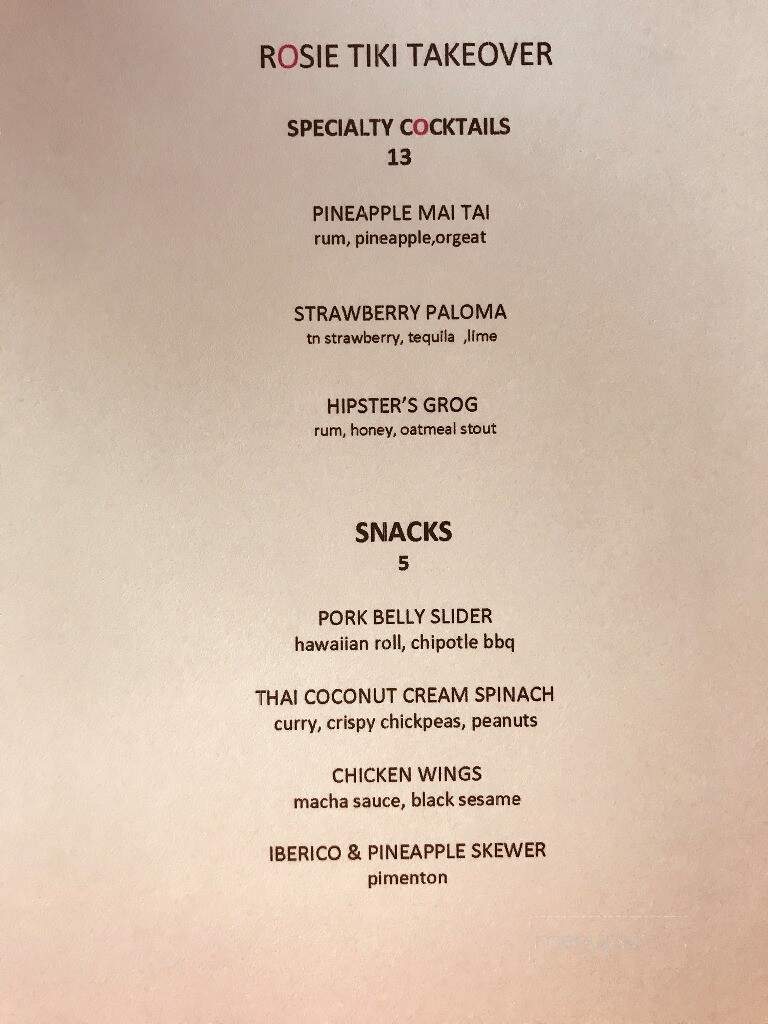 Roise Food & Wine - Hendersonville, TN menu_pic