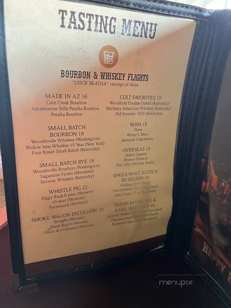 Colt Grill - Sedona, AZ menu_pic