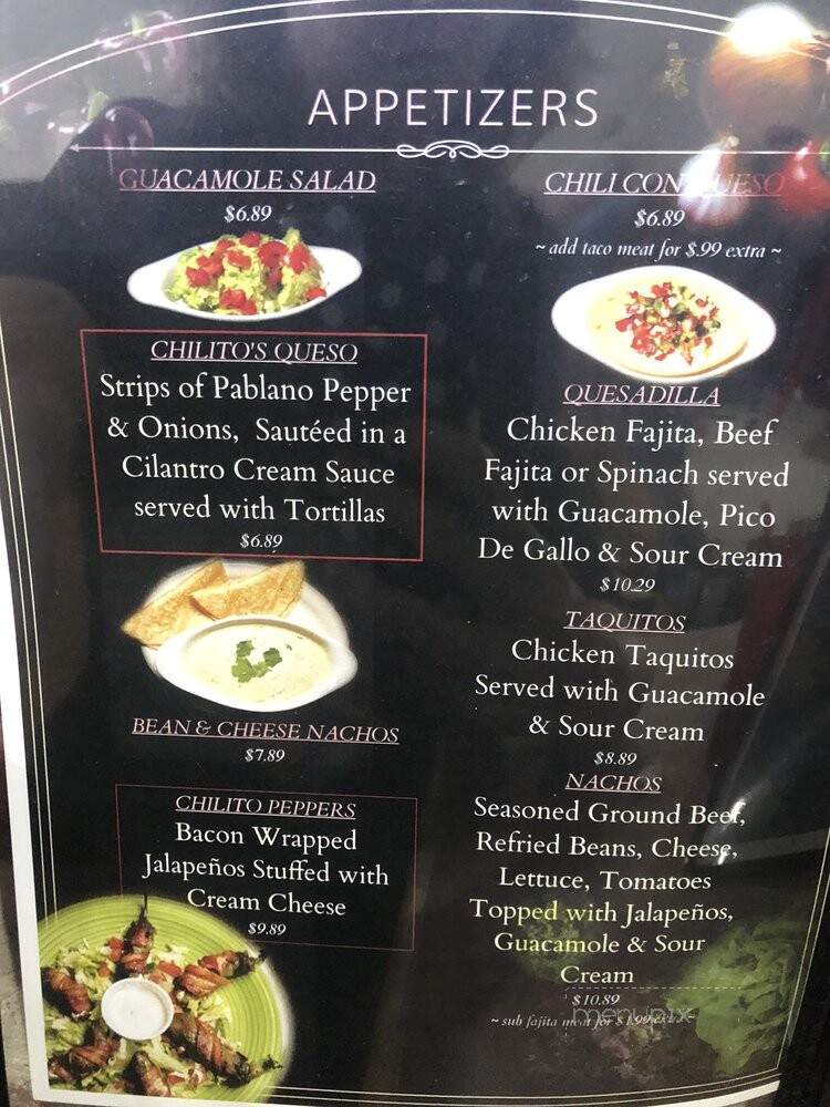 Chilitos Pepper Cafe - Idalou, TX menu_pic