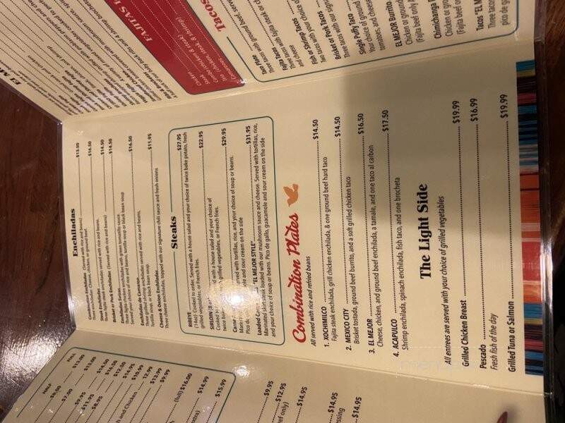 El Mejor - Zachary, LA menu_pic