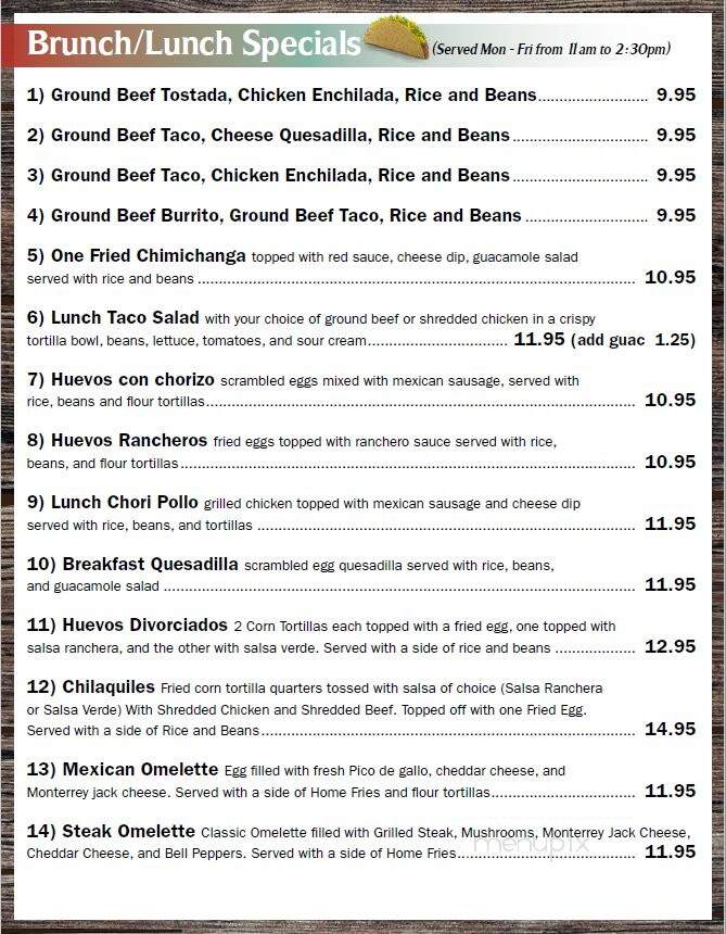 Don Tito's Mexican Grill - Dracut, MA menu_pic