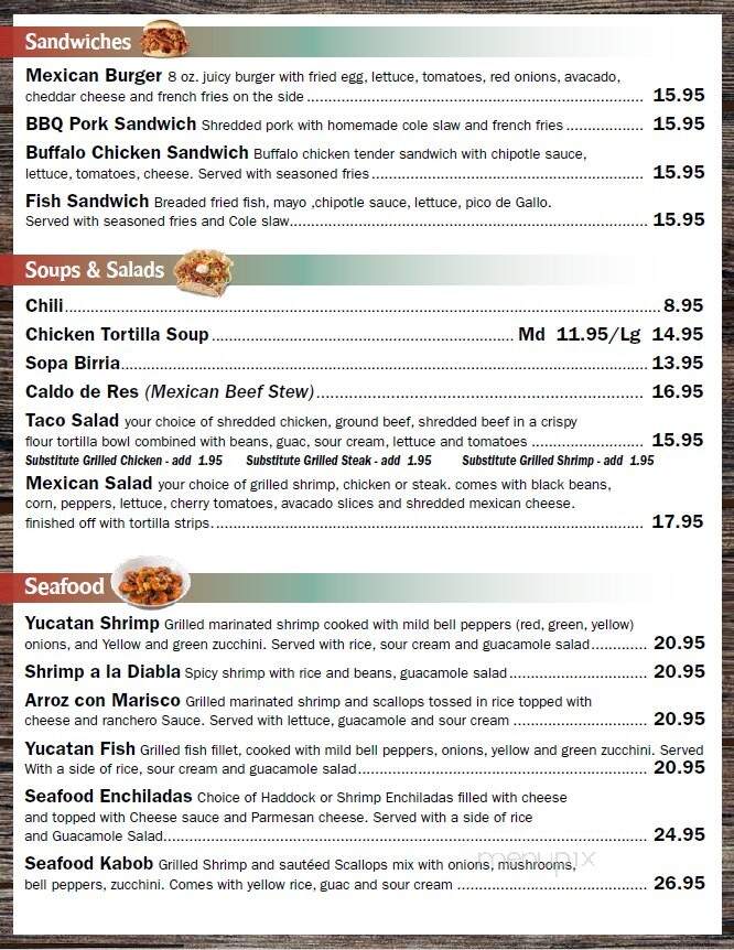 Don Tito's Mexican Grill - Dracut, MA menu_pic