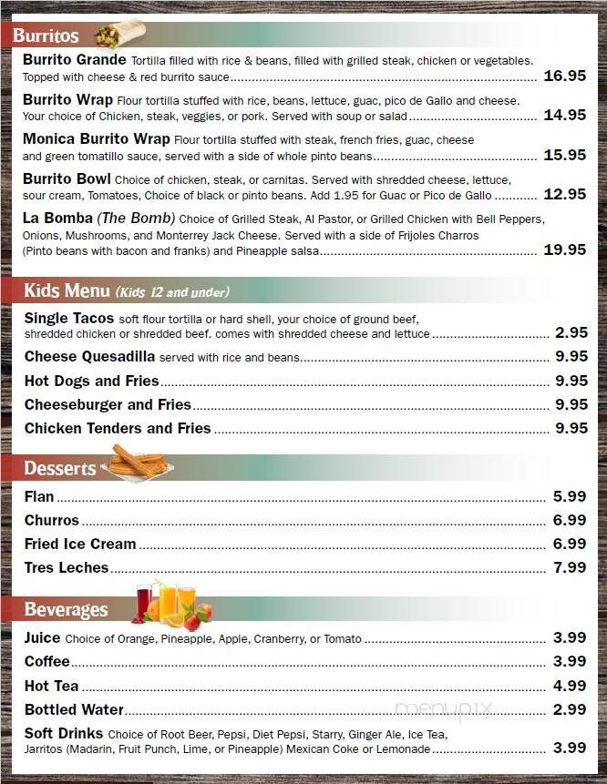 Don Tito's Mexican Grill - Dracut, MA menu_pic