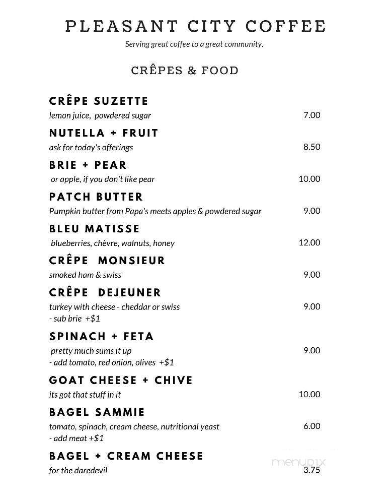 Pleasant City Coffee - Mount Pleasant, MI menu_pic