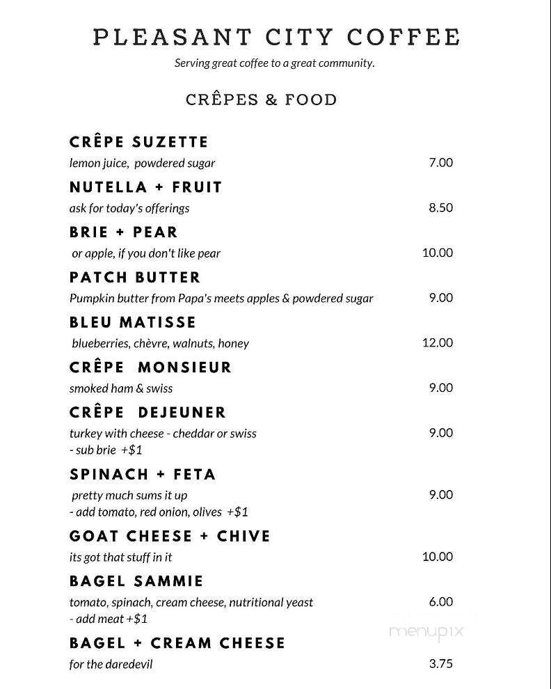 Pleasant City Coffee - Mount Pleasant, MI menu_pic